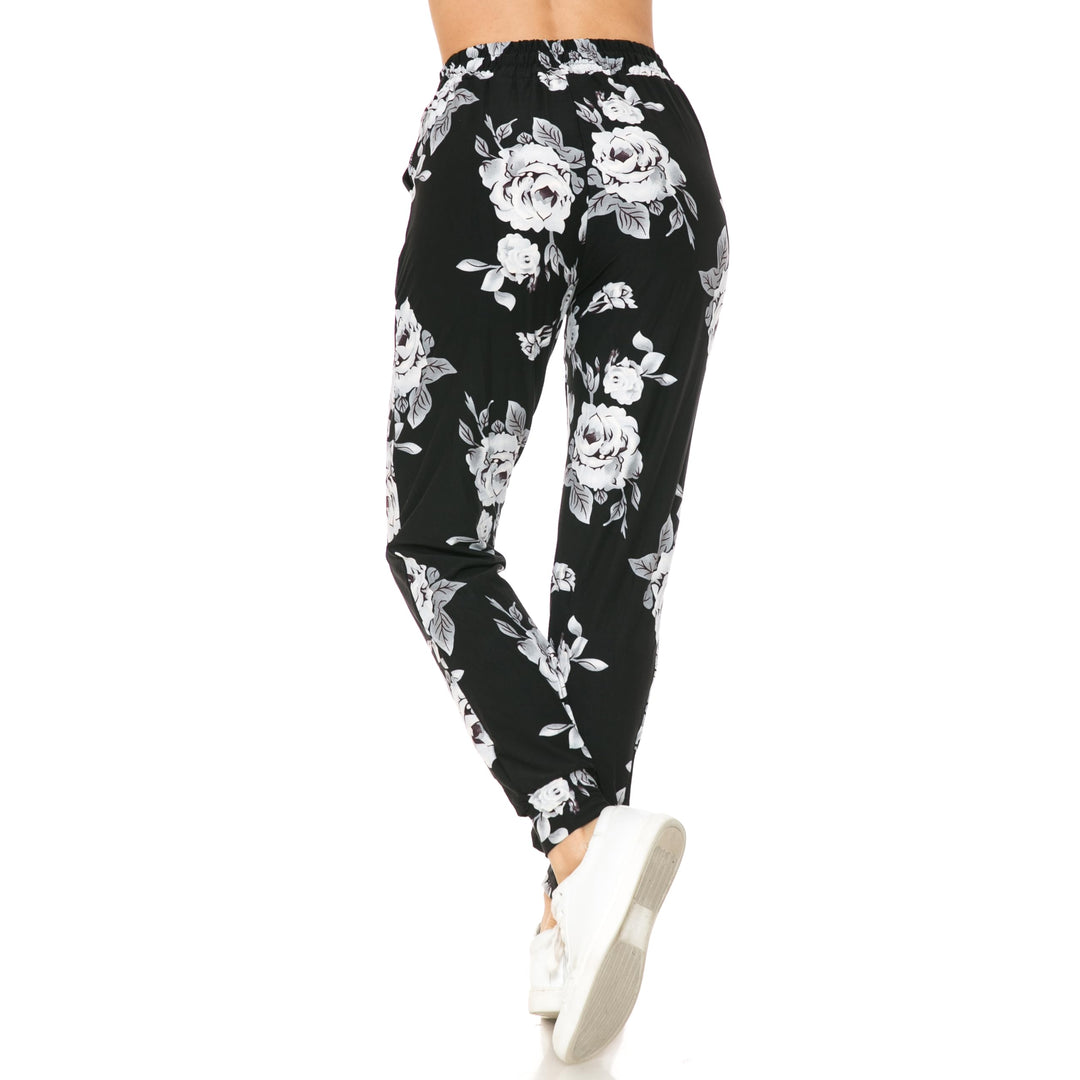 Wholesale Buttery Smooth Jumbo White Rose Joggers