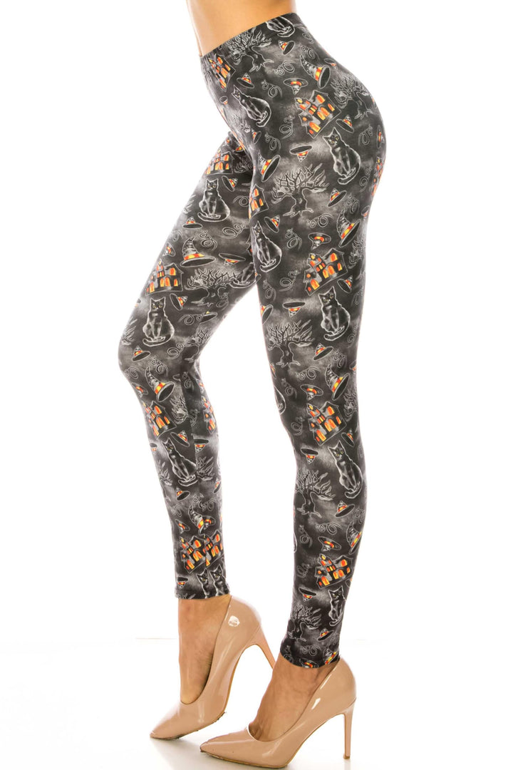 Wholesale Creamy Soft Haunted Halloween Kids Leggings - USA Fashion