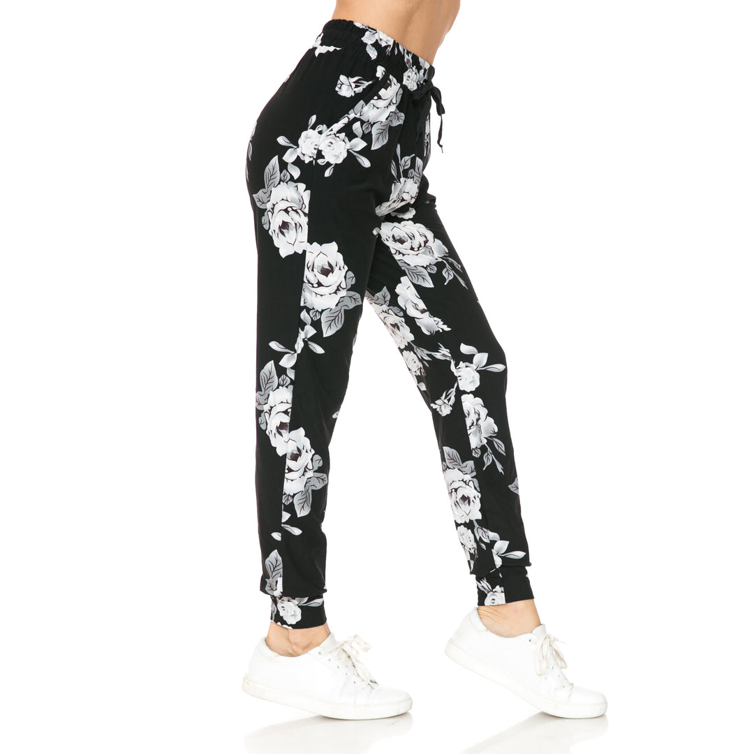 Wholesale Buttery Smooth Jumbo White Rose Joggers