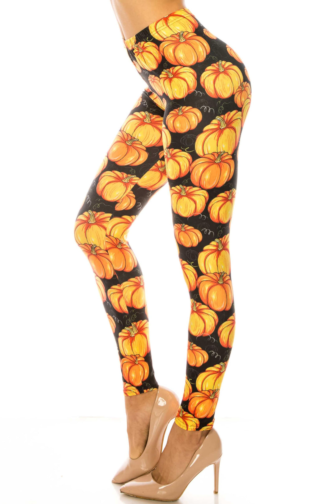 Wholesale Creamy Soft Autumnal Pumpkins Kids Leggings - USA Fashion