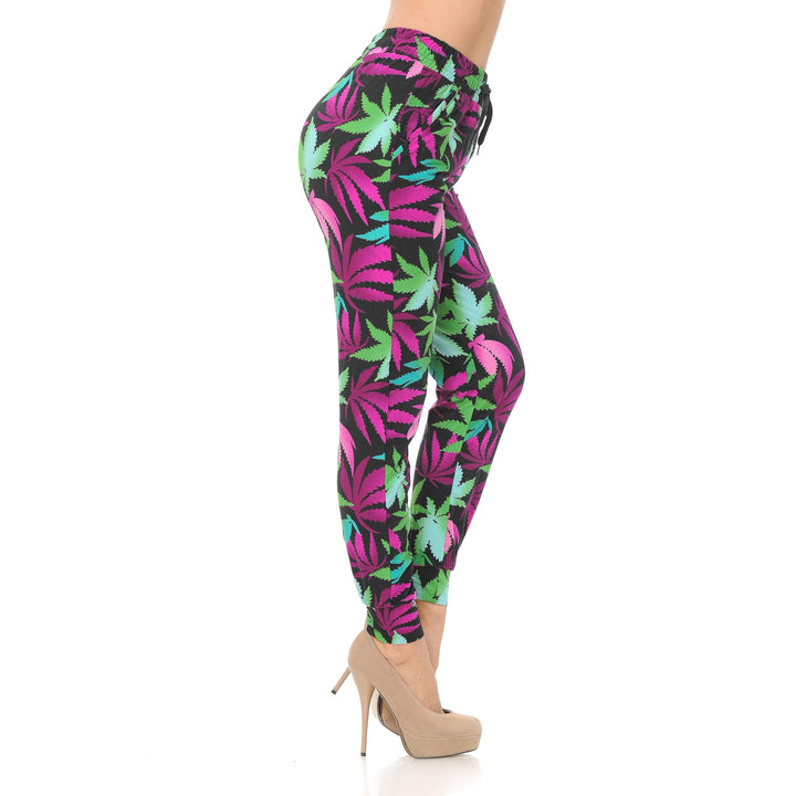 Wholesale Buttery Smooth Fuchsia Marijuana Joggers