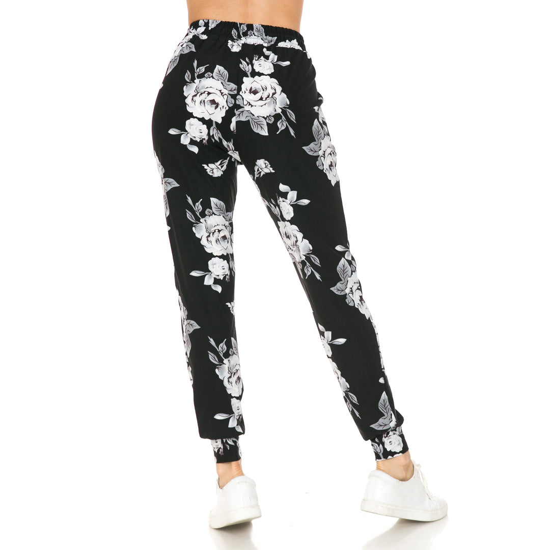 Wholesale Buttery Smooth Jumbo White Rose Joggers