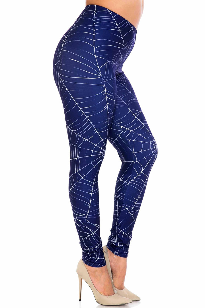 Wholesale Creamy Soft Spiderwebs Halloween Plus Size Leggings - By USA Fashion