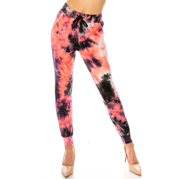 Wholesale Buttery Smooth Coral Tie Dye Joggers