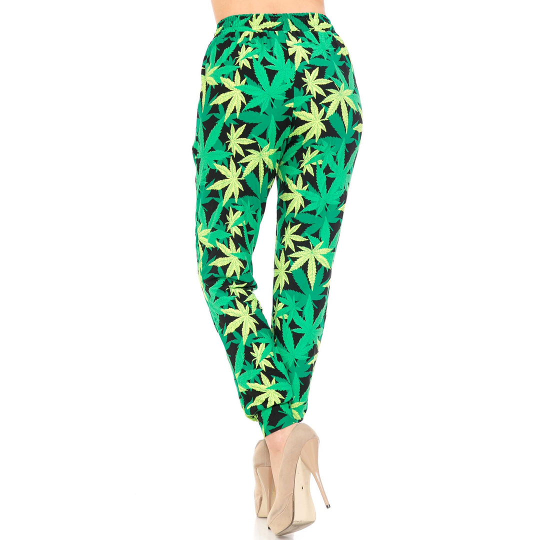 Wholesale Buttery Smooth Cannabis Green Marijuana Joggers