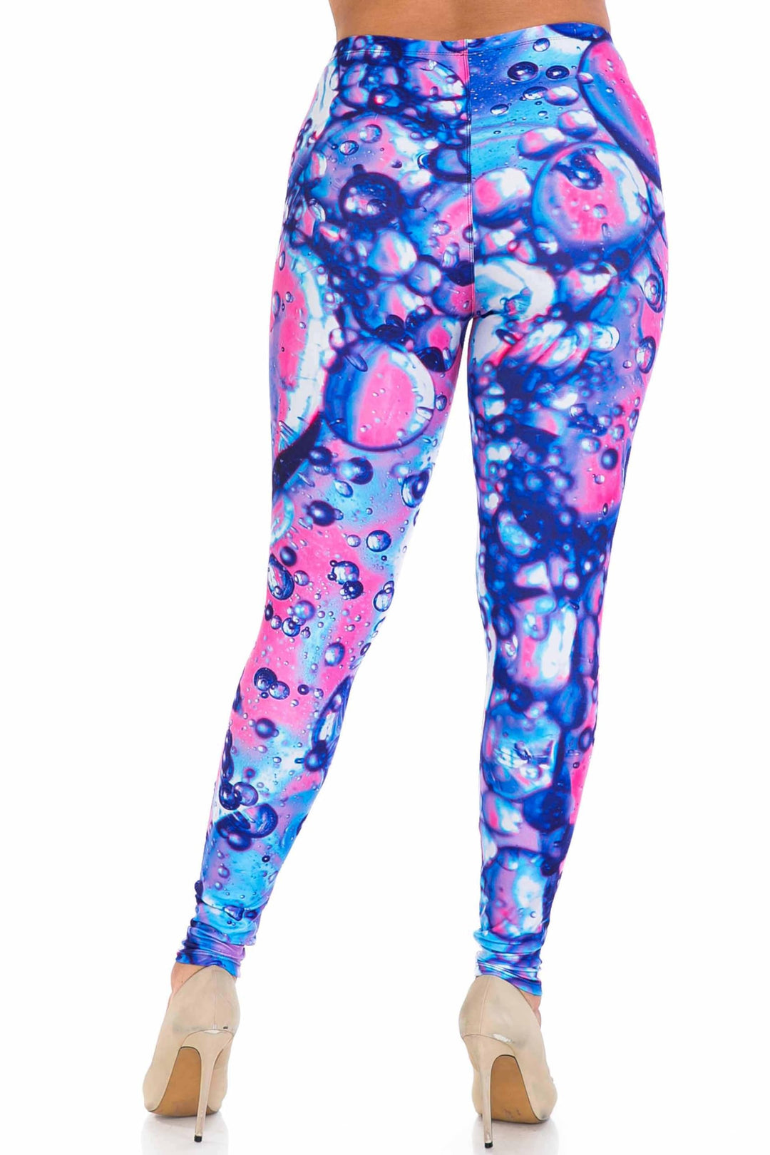 Wholesale Creamy Soft Brilliant Bubbles Plus Size Leggings - USA Fashion