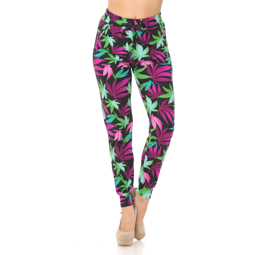 Wholesale Buttery Smooth Fuchsia Marijuana Joggers