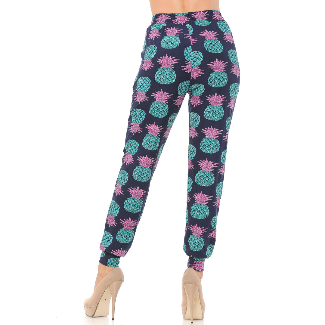 Wholesale Buttery Smooth Teal Pineapple Women's Joggers