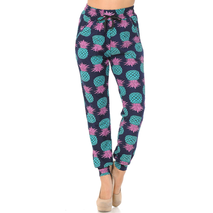 Wholesale Buttery Smooth Teal Pineapple Women's Joggers