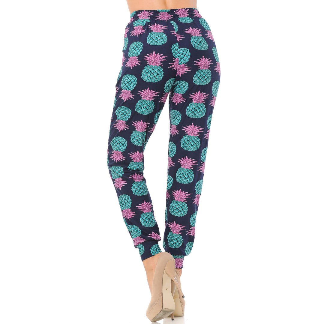Wholesale Buttery Smooth Teal Pineapple Women's Joggers