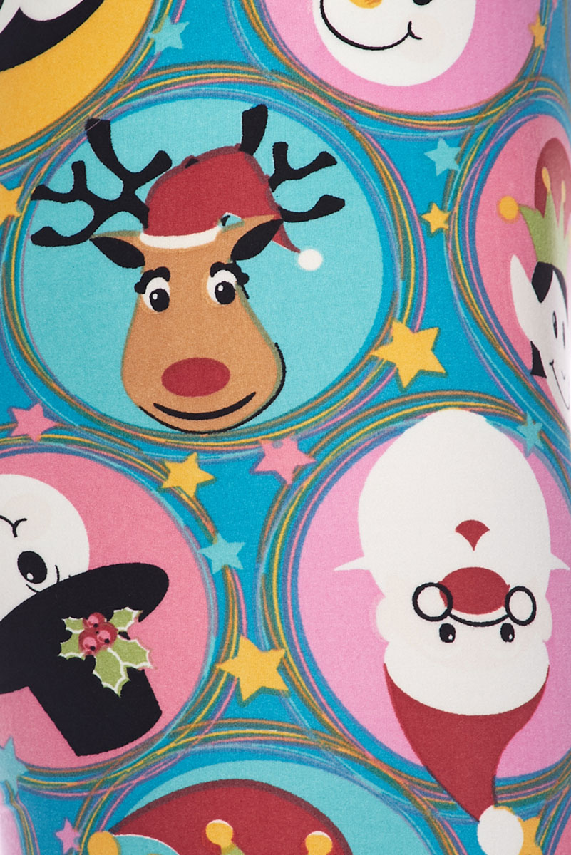 Wholesale Buttery Soft Cute Christmas Faces Kids Leggings