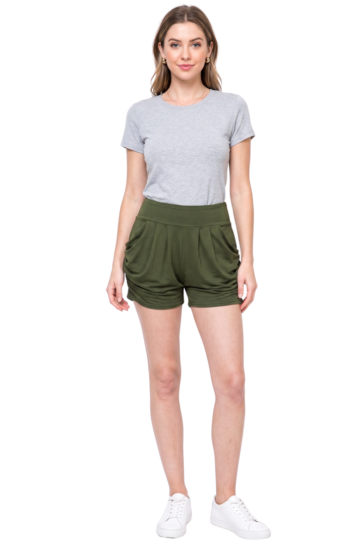 Wholesale Buttery Smooth Solid Basic Harem Shorts