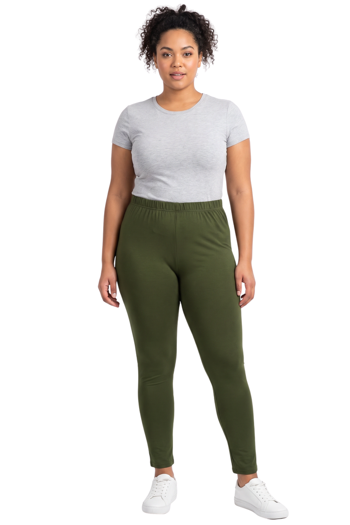 Wholesale Buttery Smooth Basic Solid Plus Size Capris - New Mix