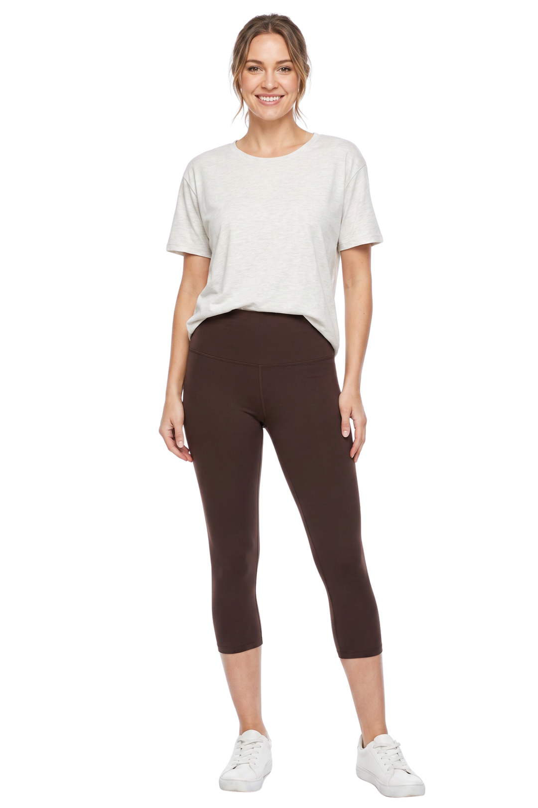 Wholesale Buttery Smooth Basic Solid High Waisted Capris - 5 Inch - New Mix