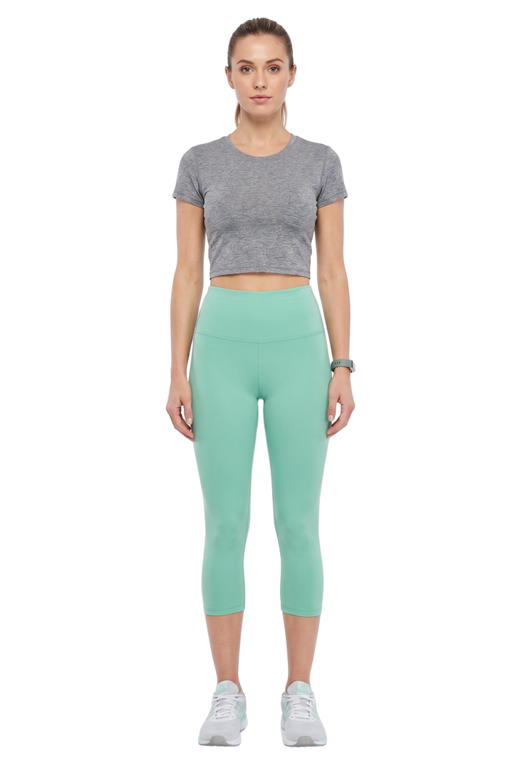 Wholesale Buttery Smooth Basic Solid High Waisted Capris - 5 Inch - New Mix