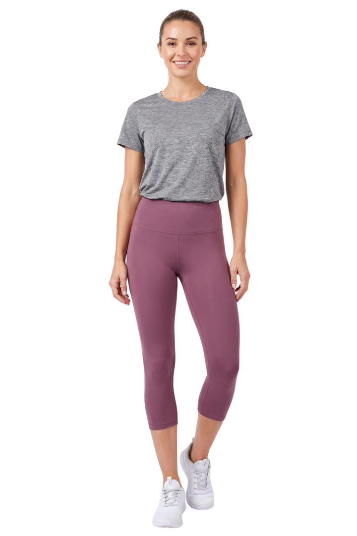 Wholesale Buttery Smooth Basic Solid High Waisted Capris - 5 Inch - New Mix
