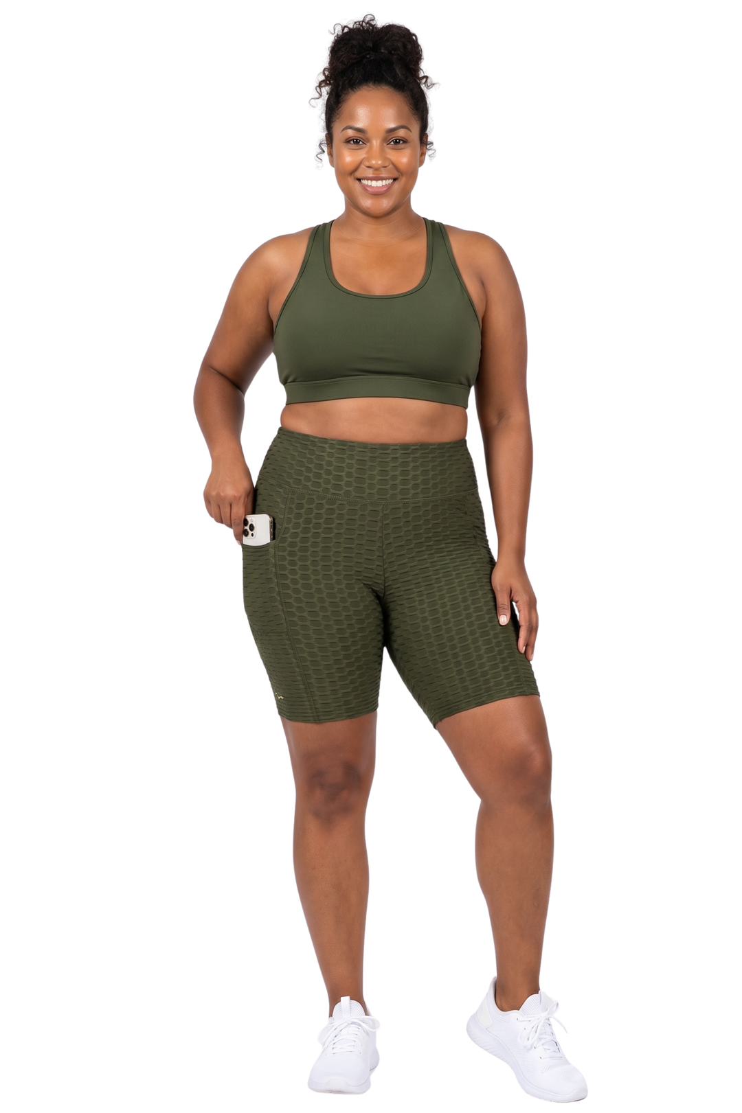 Wholesale Scrunch Butt High Waisted Sport Shorts with Pockets