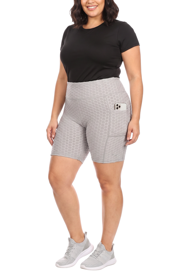 Wholesale Scrunch Butt High Waisted Sport Shorts with Pockets