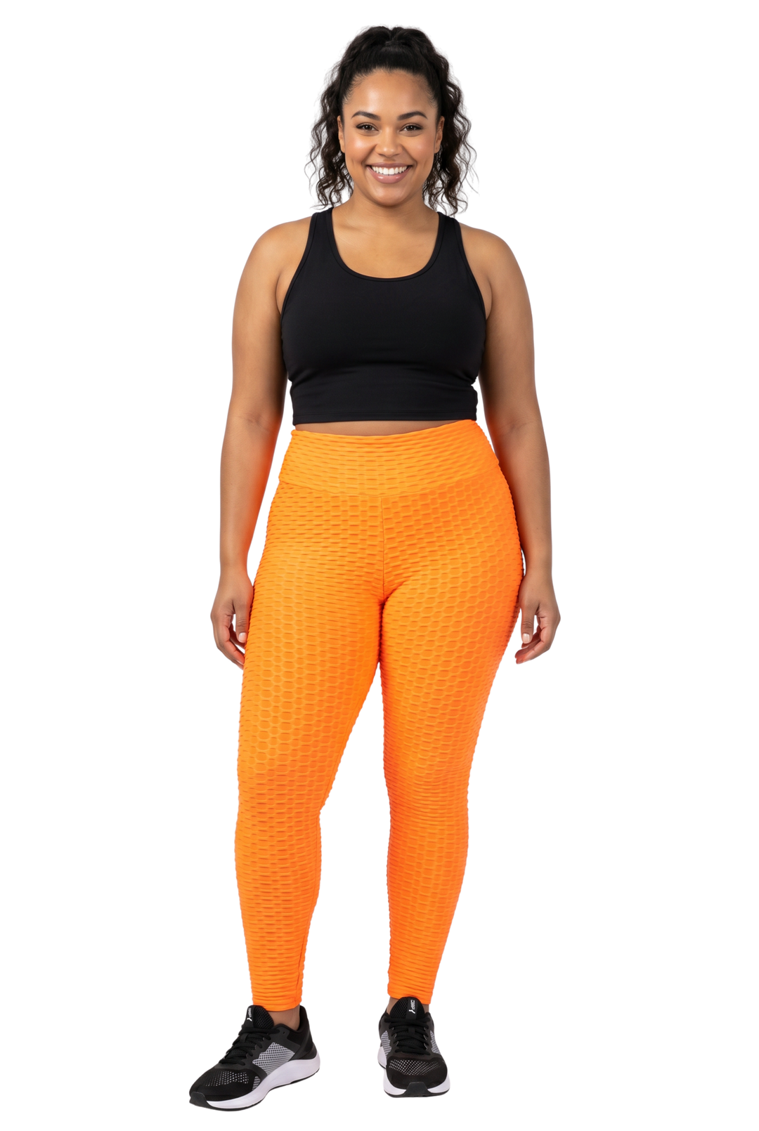 Wholesale Scrunch Butt Textured High Waisted Plus Size Leggings with Pockets