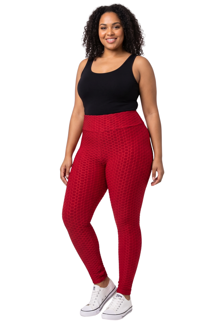 Wholesale Scrunch Butt Textured High Waisted Leggings