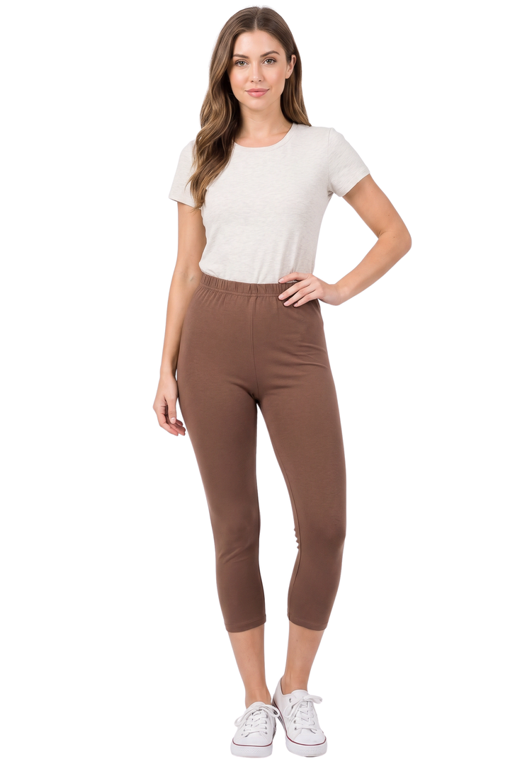 Wholesale Buttery Smooth Basic Solid Capris - New Mix