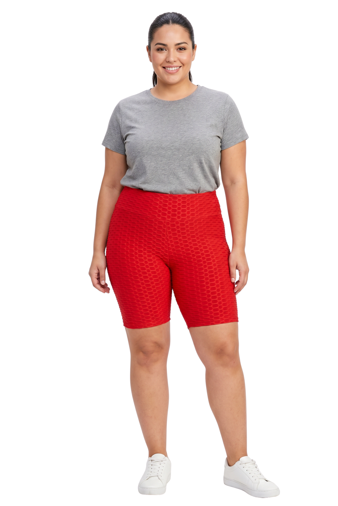 Wholesale Scrunch Butt High Waisted Plus Size Biker Shorts