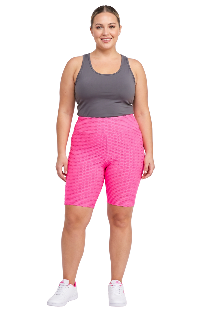 Wholesale Scrunch Butt High Waisted Plus Size Biker Shorts