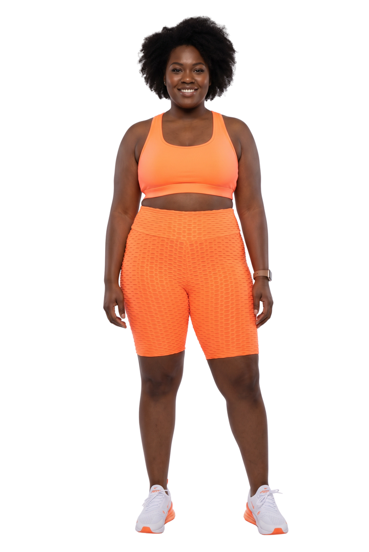 Wholesale Scrunch Butt High Waisted Plus Size Biker Shorts
