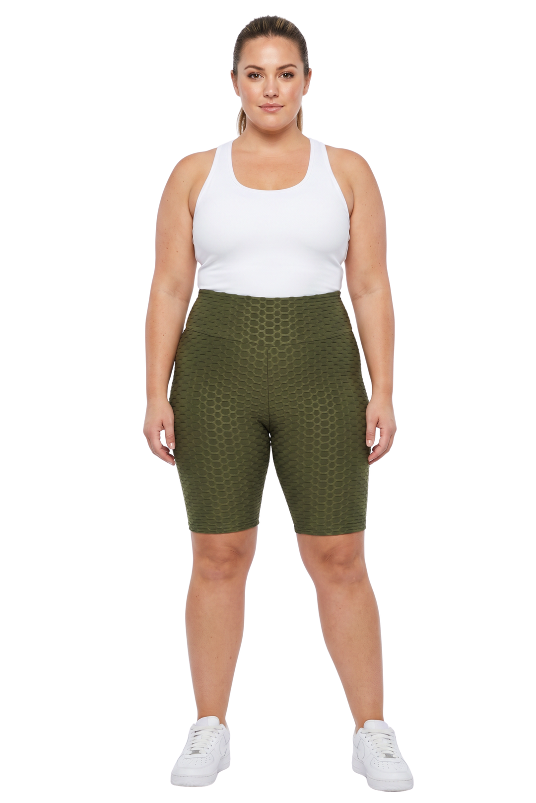 Wholesale Scrunch Butt High Waisted Plus Size Biker Shorts