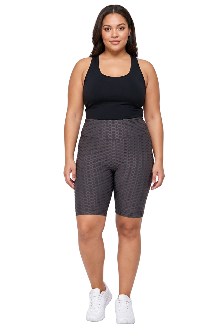 Wholesale Scrunch Butt High Waisted Plus Size Biker Shorts