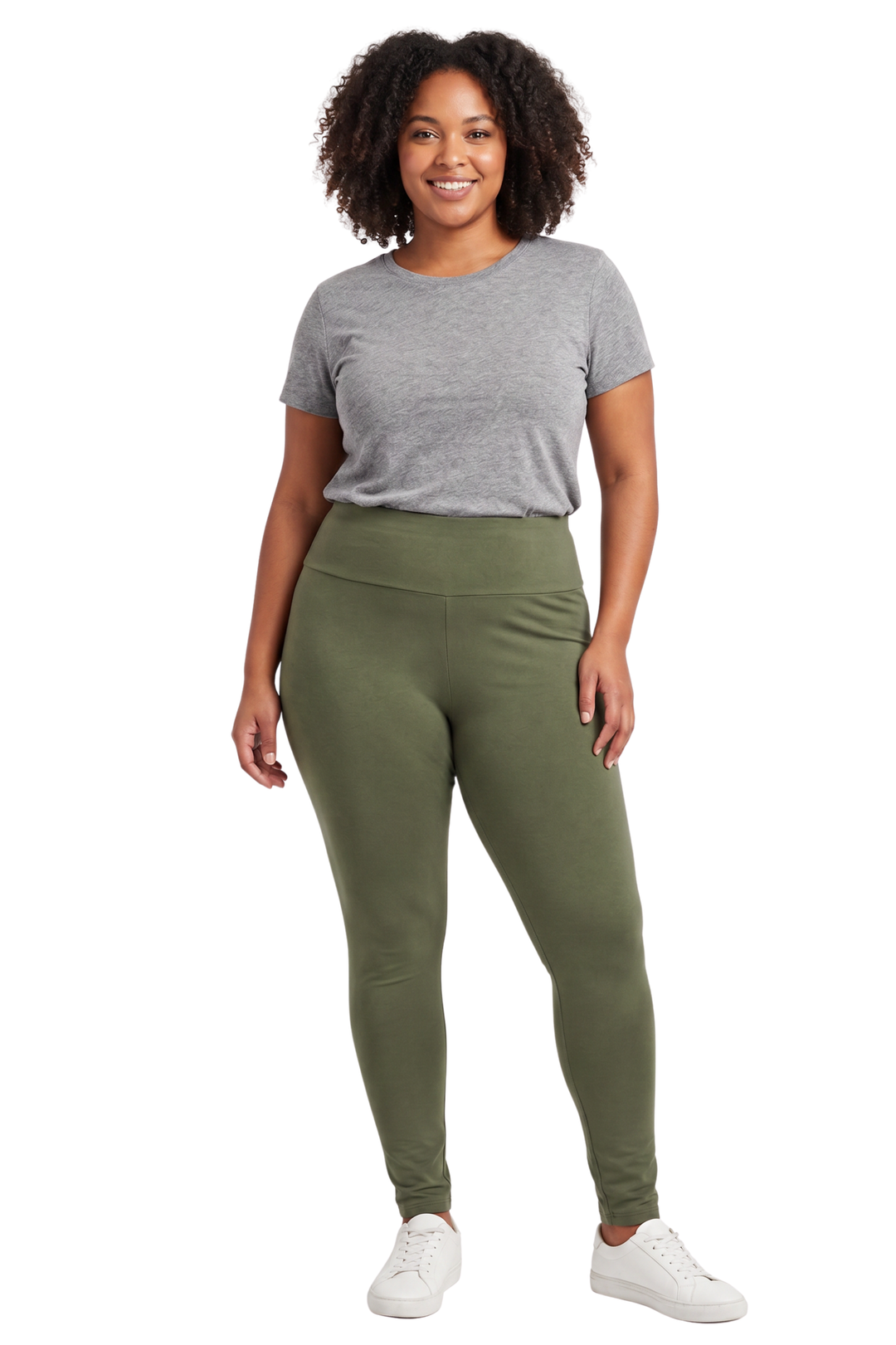 Wholesale High Waisted Cotton Plus Size Leggings
