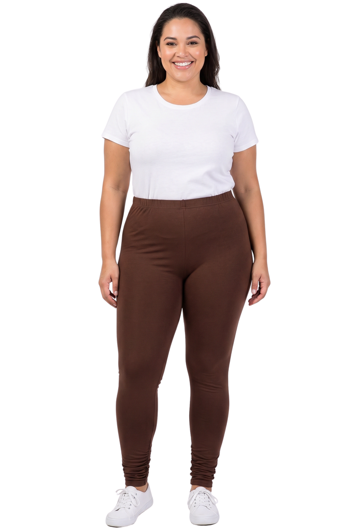 Wholesale Buttery Smooth Basic Solid Plus Size Leggings - EEVEE