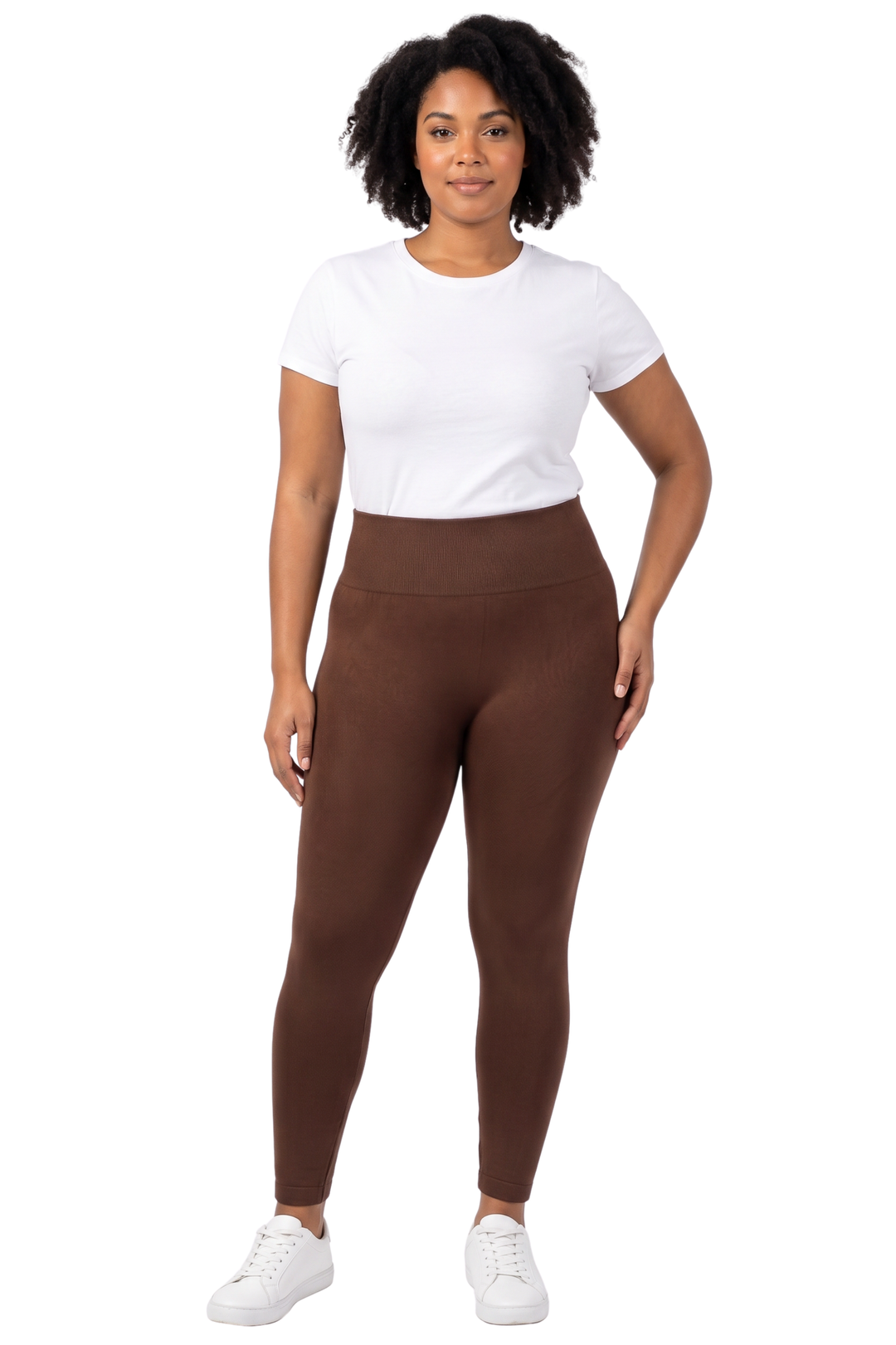 Wholesale High Waisted Fleece Lined Plus Size Leggings - New Mix