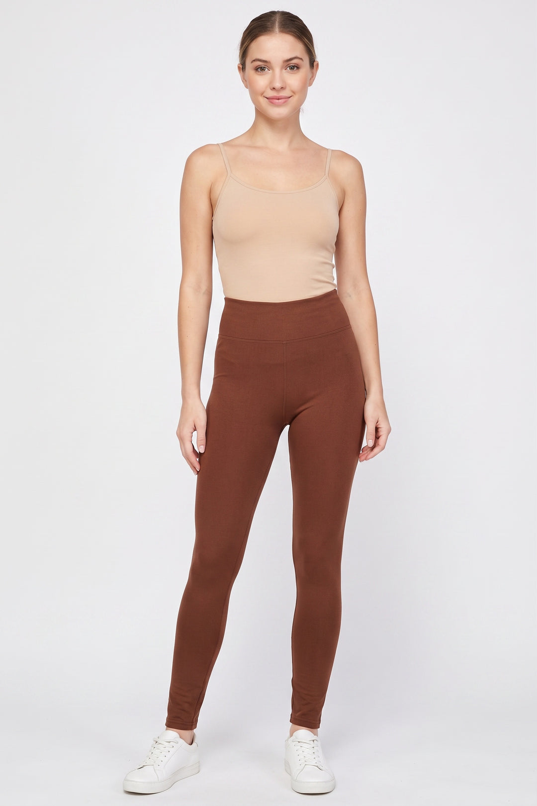 Wholesale High Waisted Fleece Lined Leggings - 3 Inch Waistband