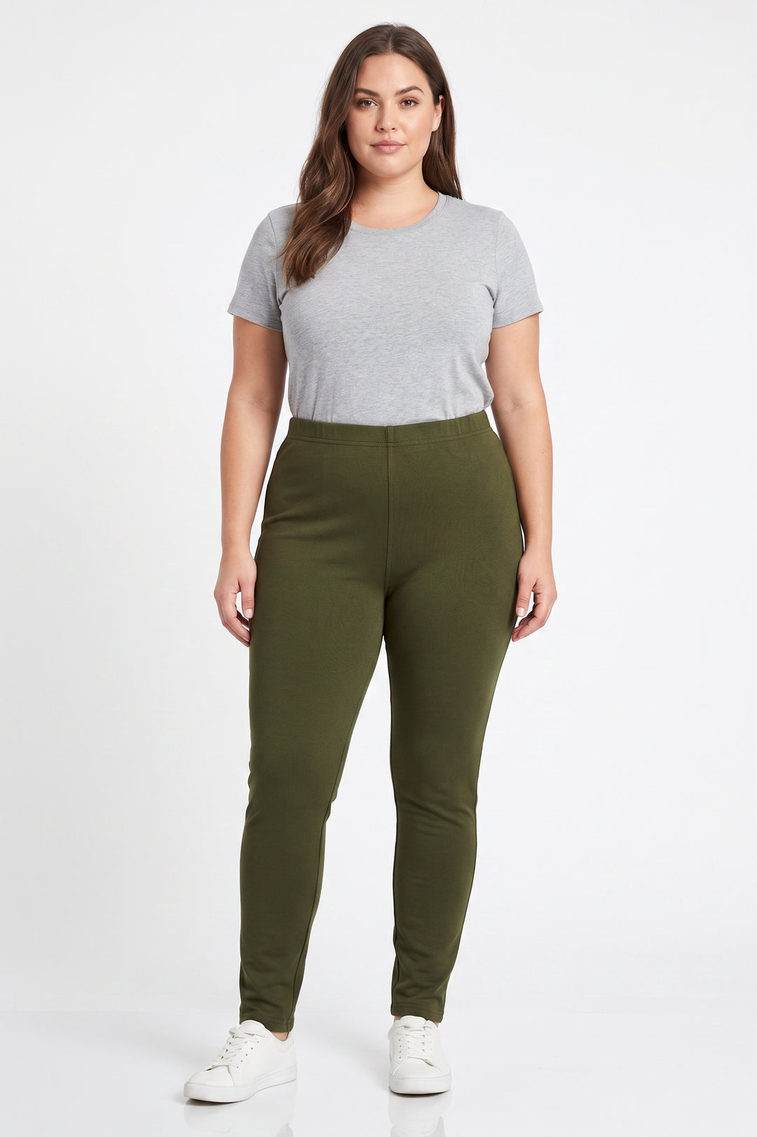 Wholesale Warm Solid Fur Lined Plus Size Leggings