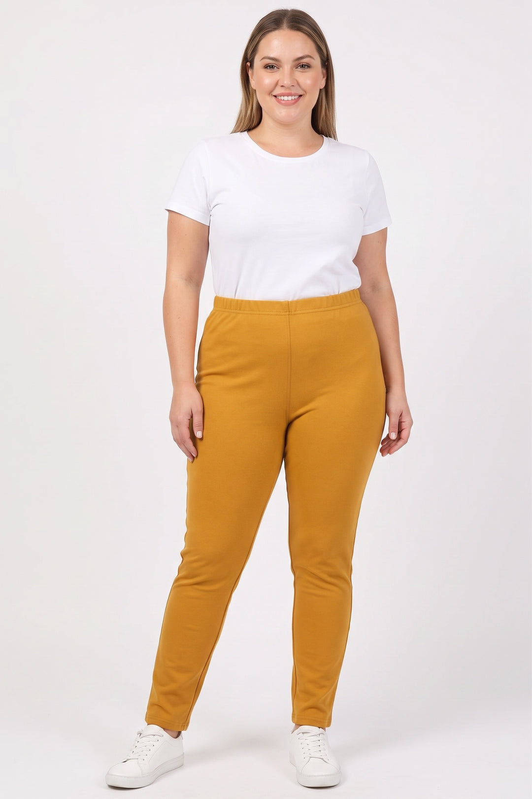 Wholesale Warm Solid Fur Lined Plus Size Leggings