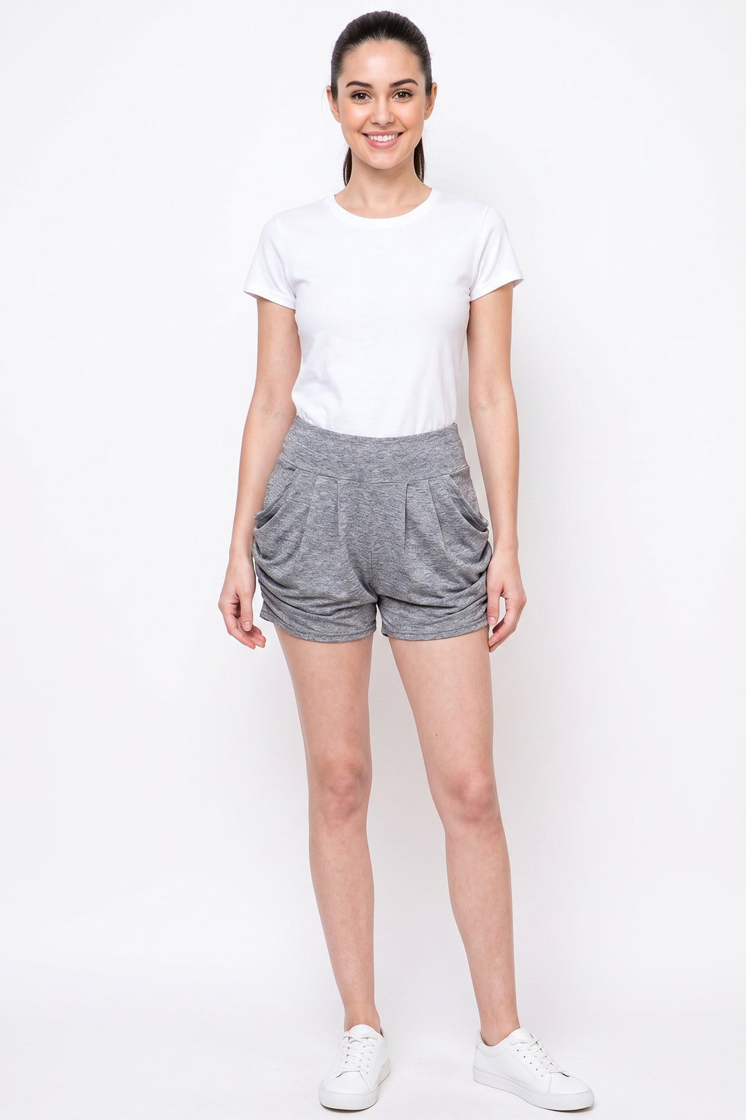 Wholesale Buttery Smooth Solid Basic Harem Shorts