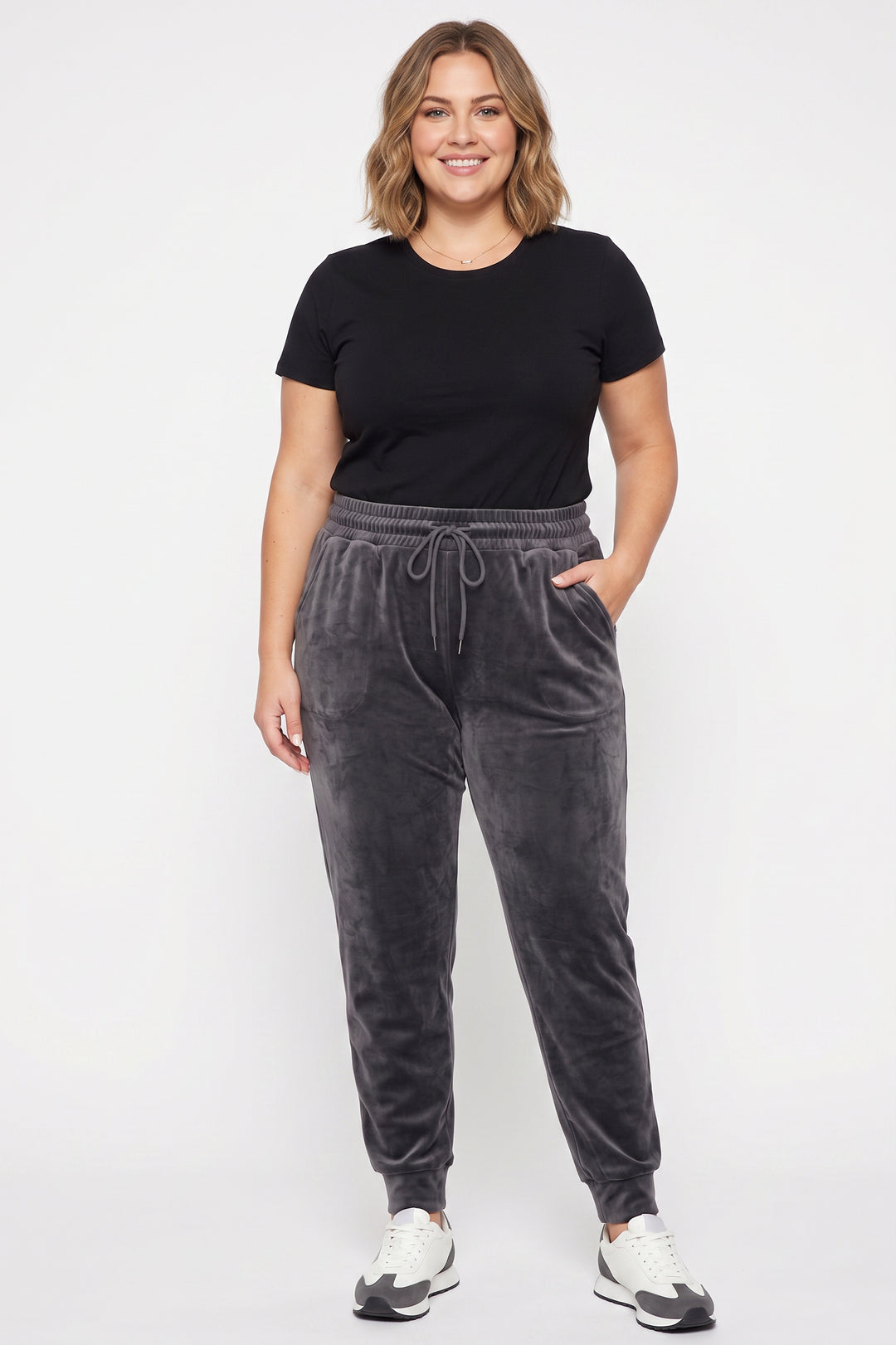 Wholesale Velour Comfy Plus Size Joggers