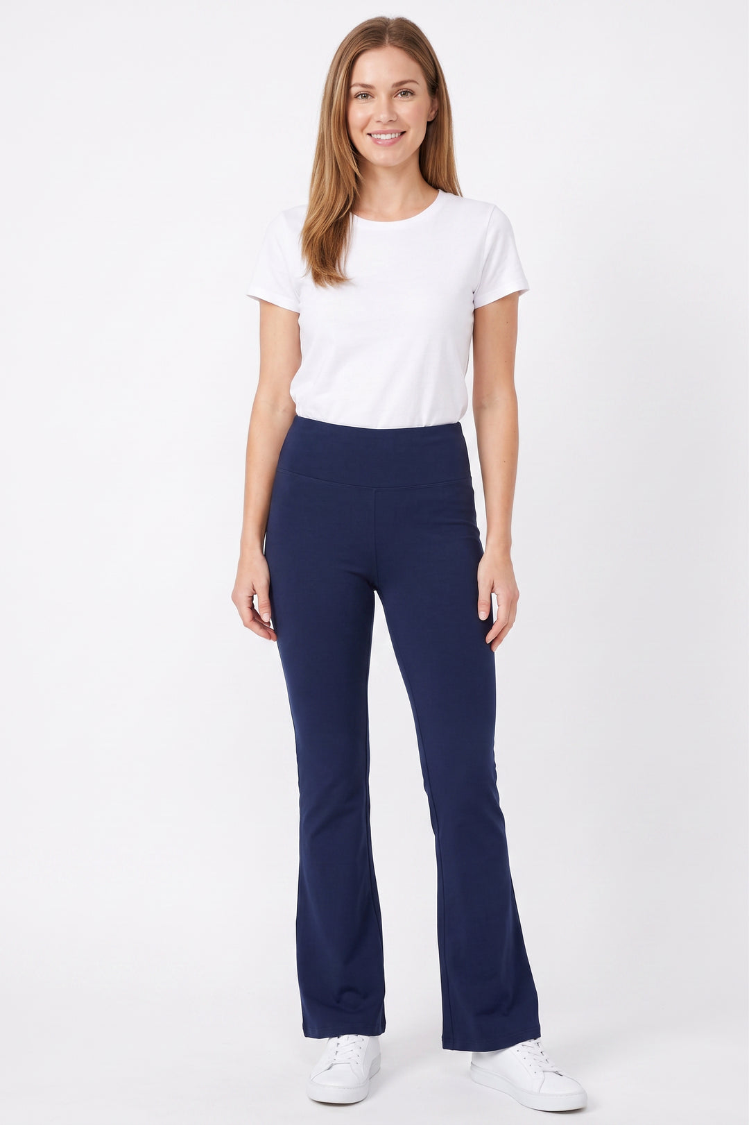 Wholesale Buttery Smooth High Waist Basic Solid Bell Bottom Leggings