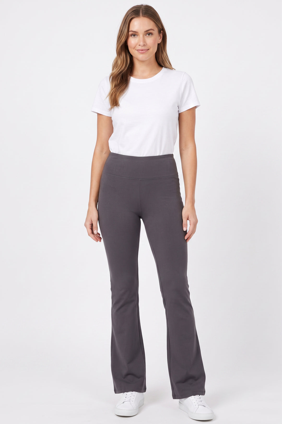 Wholesale Buttery Smooth High Waist Basic Solid Bell Bottom Leggings