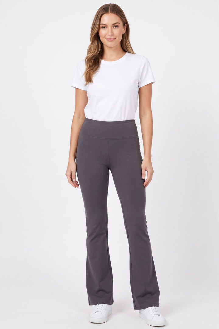 Wholesale Buttery Smooth High Waist Basic Solid Bell Bottom Leggings