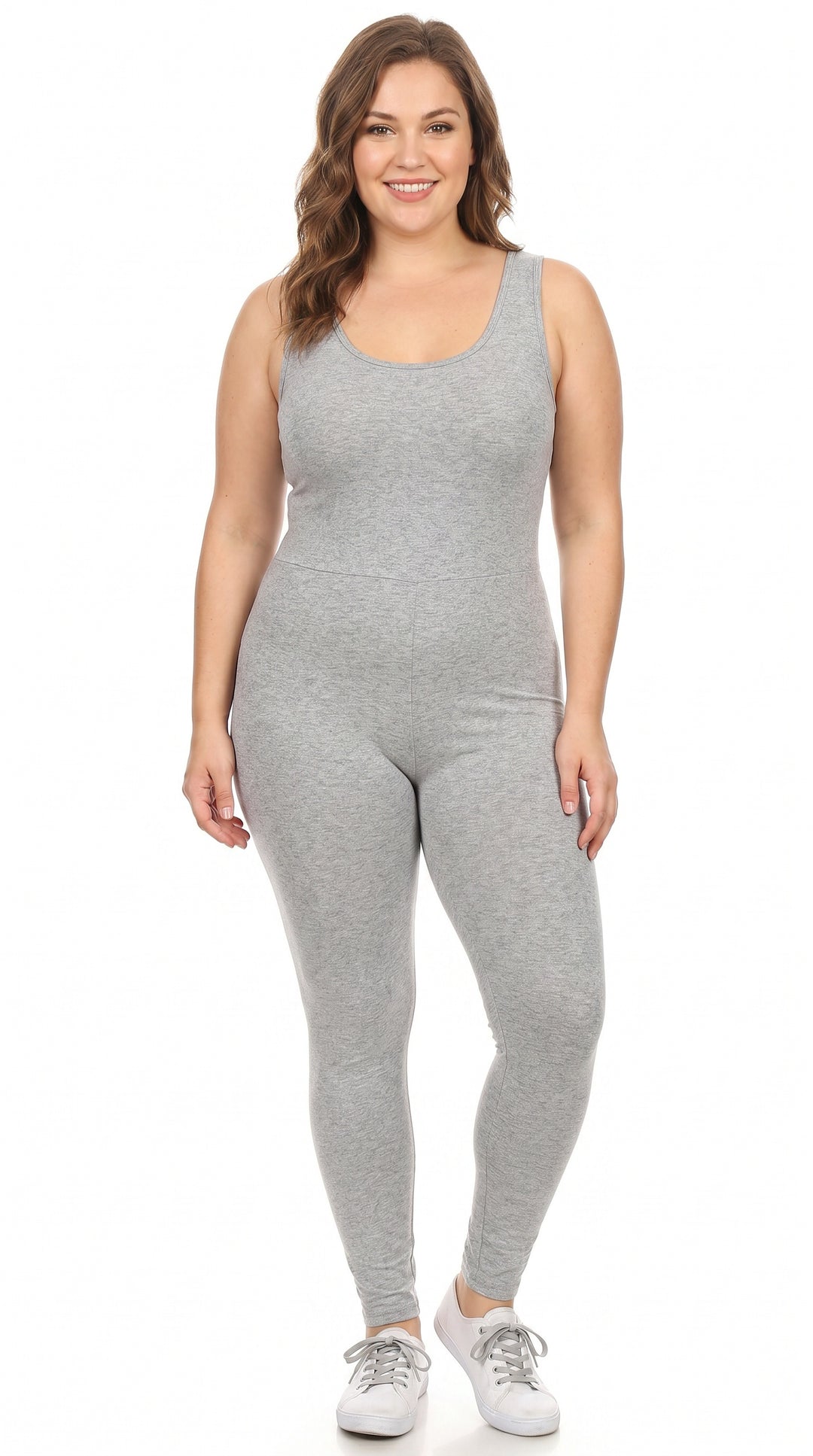 Wholesale USA Cotton Basic Tank Plus Size Jumpsuit