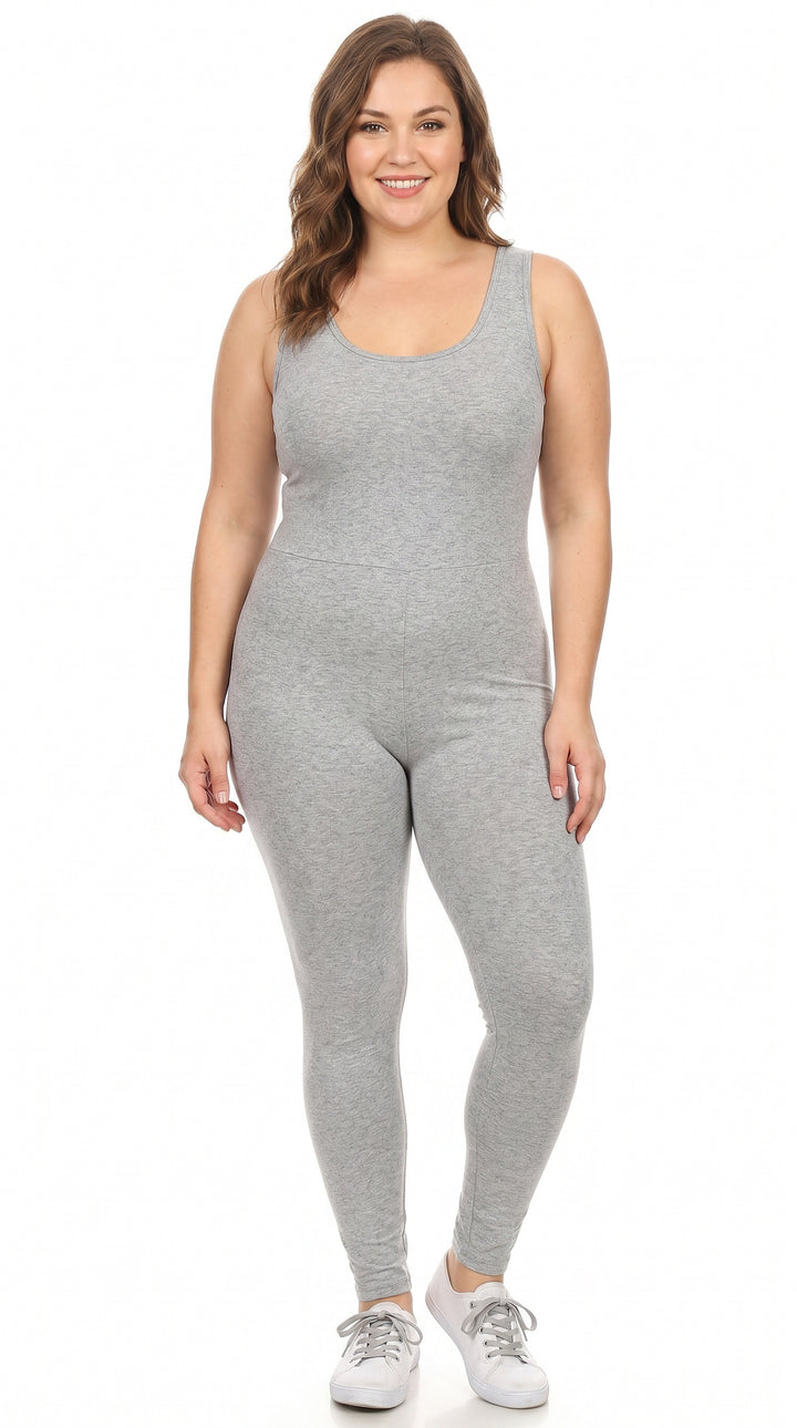 Wholesale USA Cotton Basic Tank Plus Size Jumpsuit
