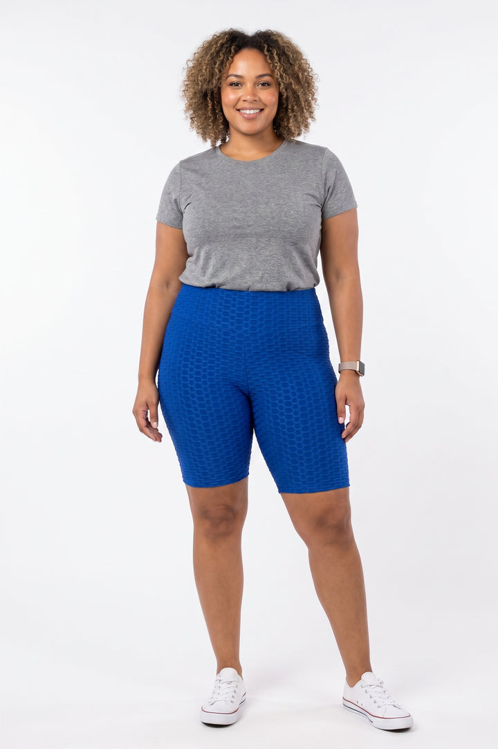 Wholesale Scrunch Butt High Waisted Plus Size Biker Shorts