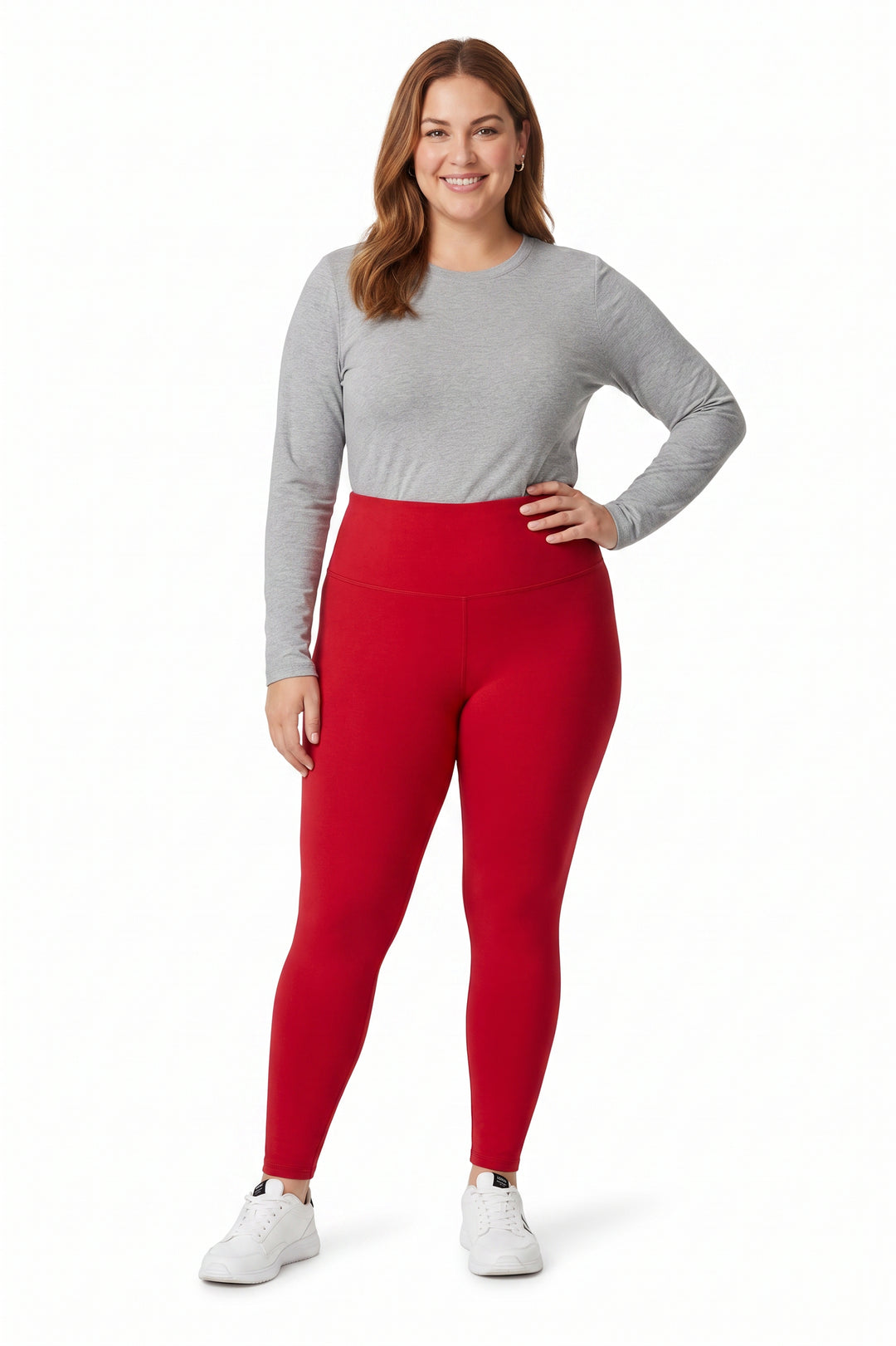 Wholesale Buttery Smooth Basic Solid High Waisted Plus Size Leggings - 5 Inch - New Mix