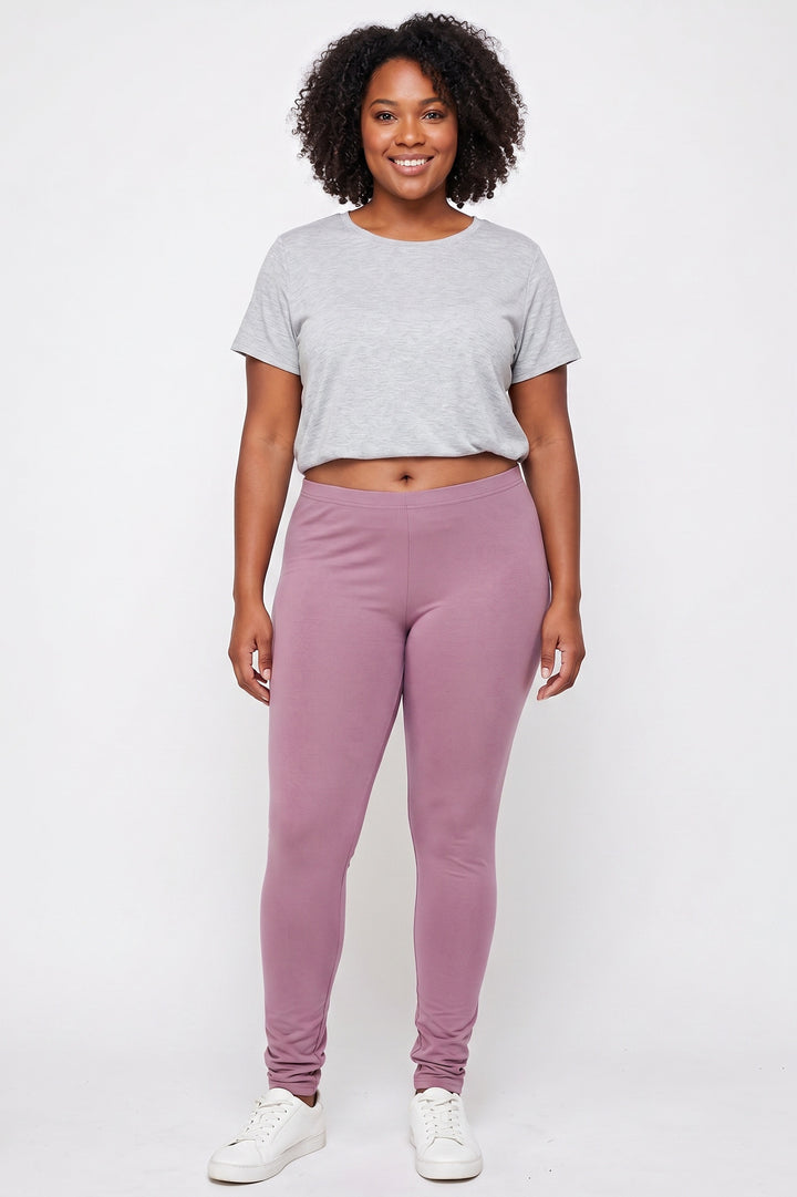 Wholesale Buttery Smooth Basic Solid Plus Size Leggings - EEVEE