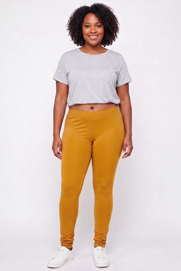 Wholesale Buttery Smooth Basic Solid Plus Size Leggings - EEVEE