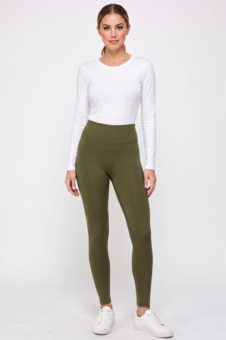 Wholesale Buttery Smooth Basic Solid High Waisted Leggings - 3 Inch - EEVEE