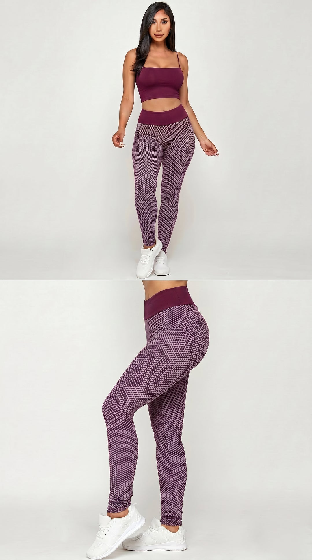 Wholesale Contrast Textured Scrunch Butt Leggings - NO POCKETS