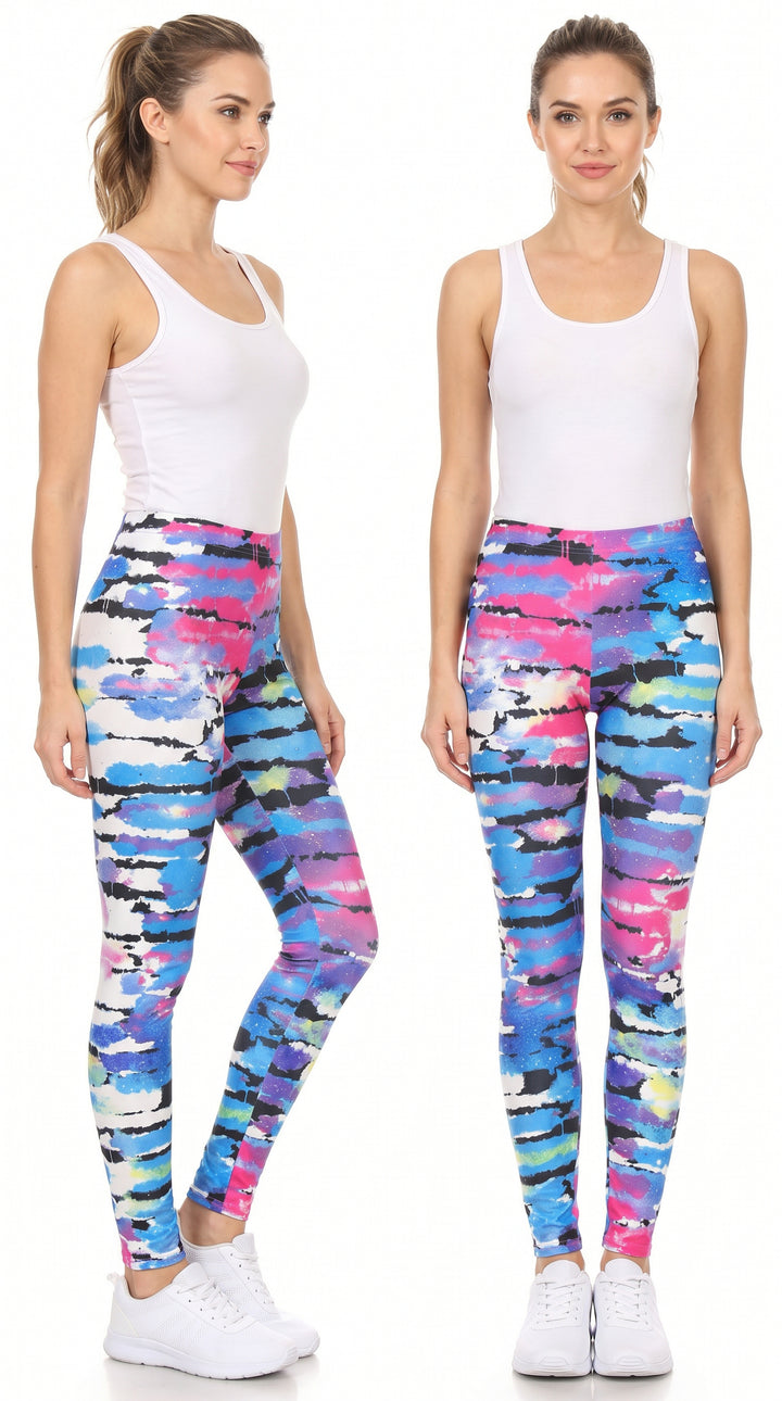 Wholesale Premium Graphic Print Morning Day Dream Abstract Leggings